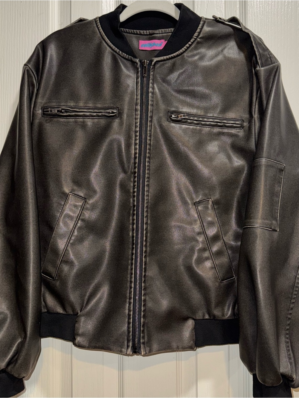 edikted faux leather jacket